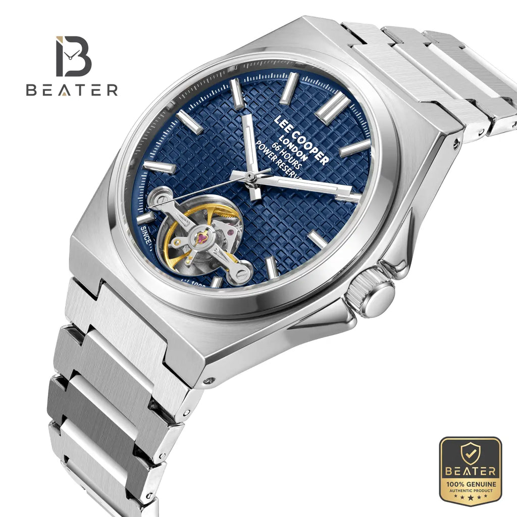 Lee Cooper LC08229.390 Men's Dark Blue Metal Strap Watch - View 2 - Beater