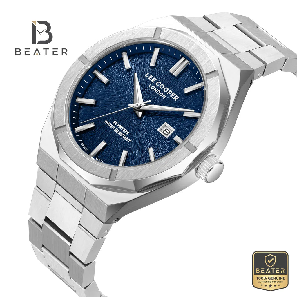 Lee Cooper LC08234.390 Men's Dark Blue Metal Strap Watch - View 2 - Beater