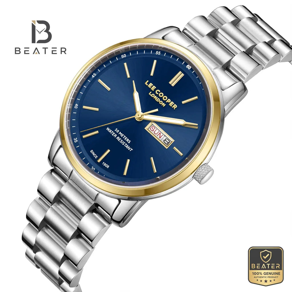 Lee Cooper LC08236.290 Men's Dark Blue Metal Bracelet Watch - View 2 - Beater