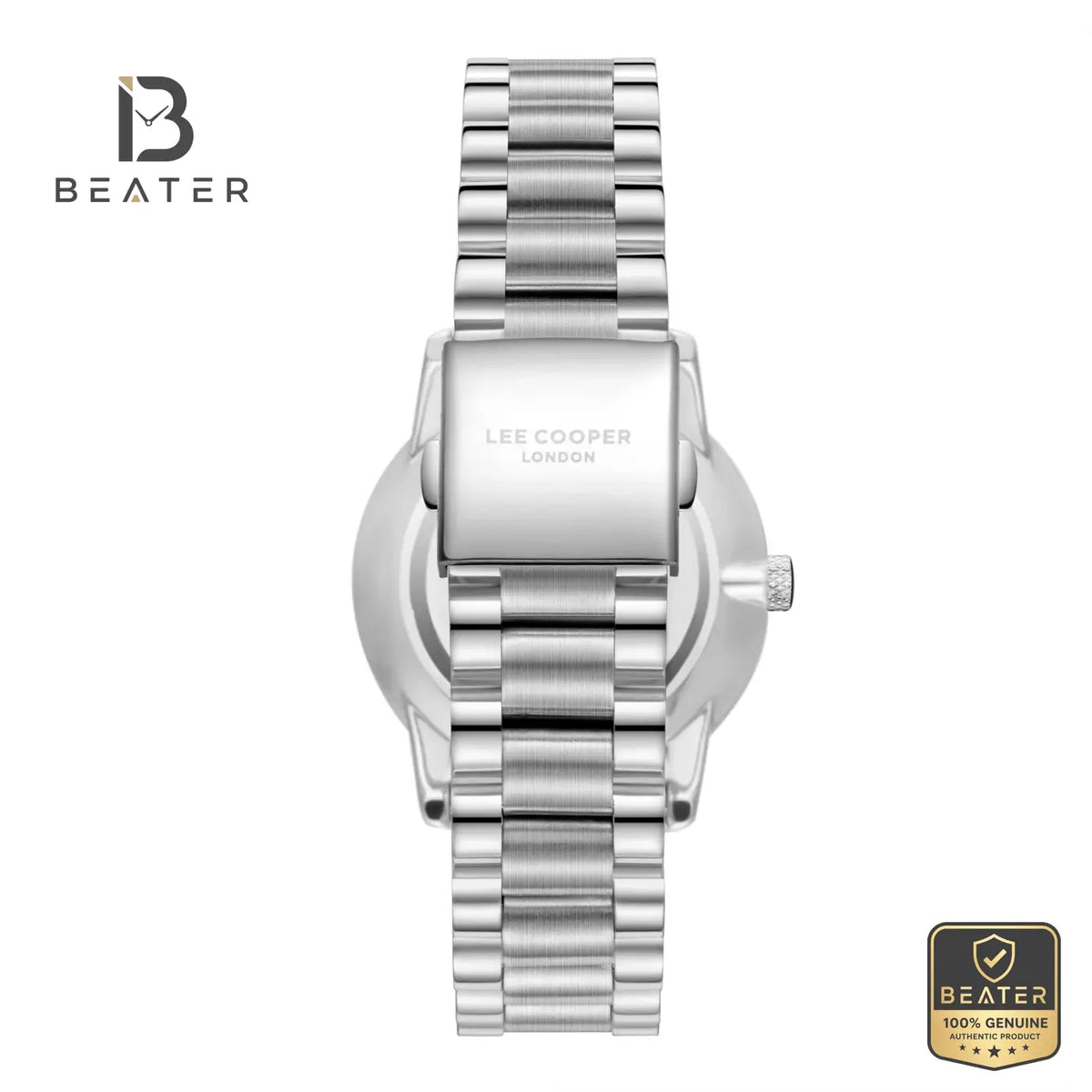 Lee Cooper LC08236.330 Men's Silver Metal Strap Watch - View 4 - Beater