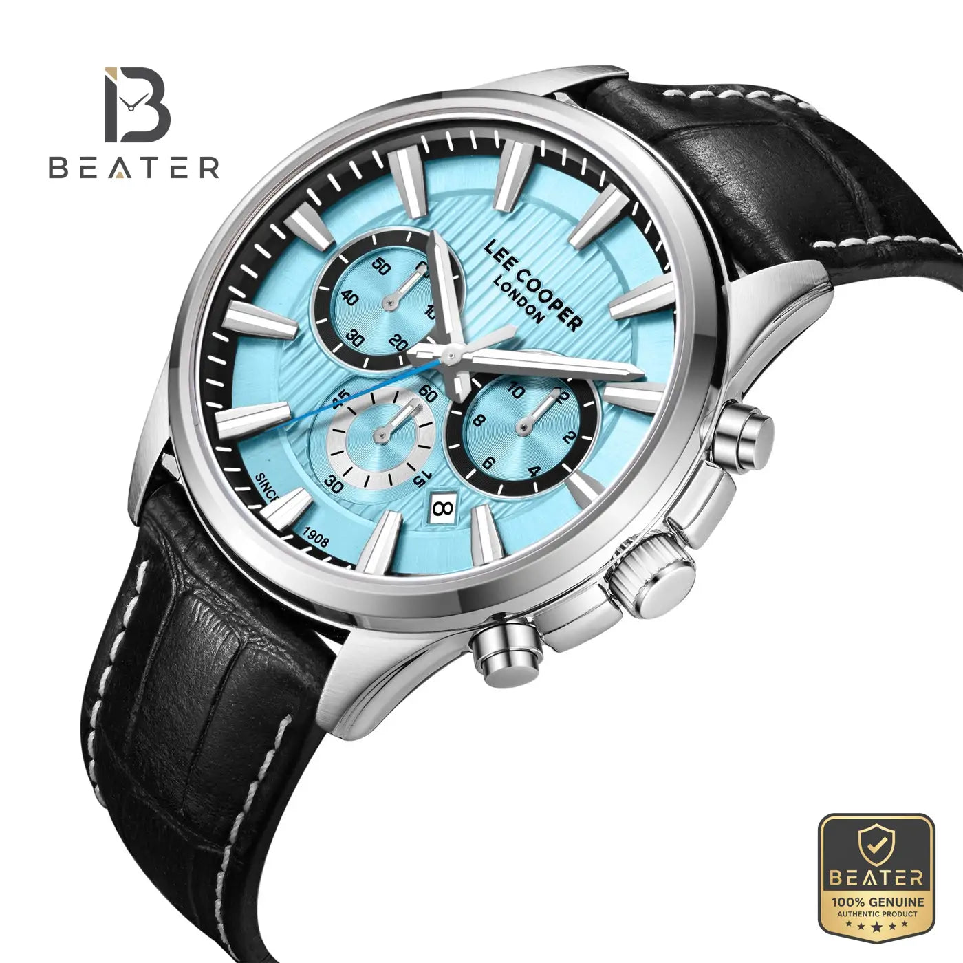 Lee Cooper LC08239.301 Men's Blue Leather Strap Watch Secondary image