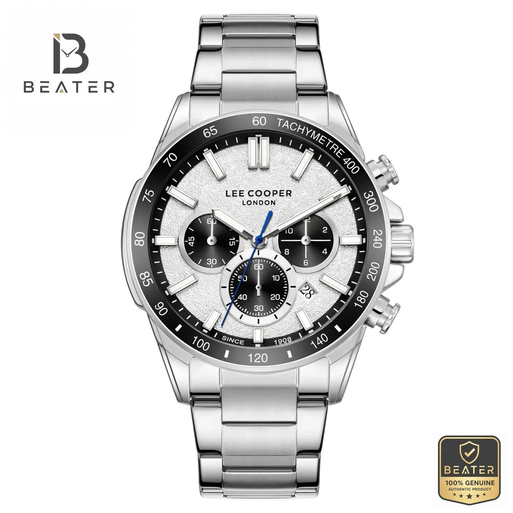 Lee Cooper LC08240.330 Men's Silver Multifunction Watch Front Dial View - Beater