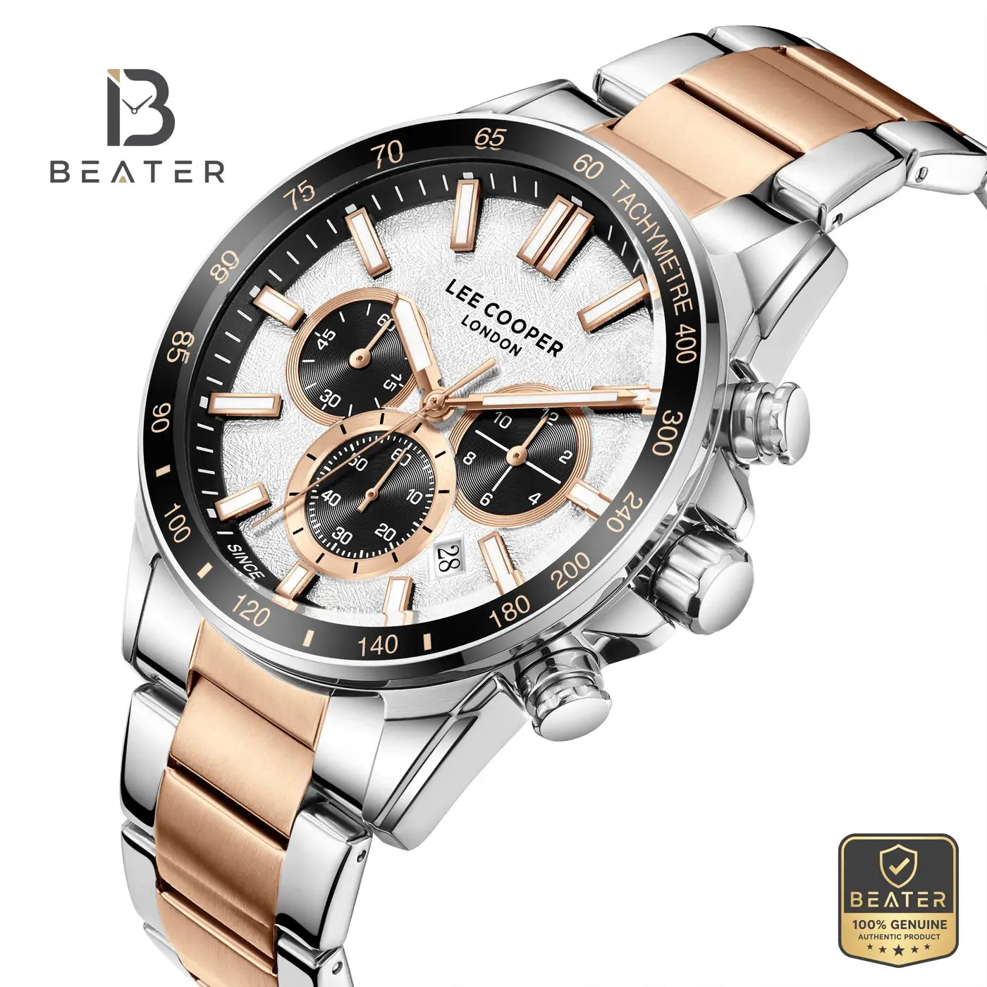 Lee Cooper LC08240.530 Men's Silver Metal Strap Watch Secondary image