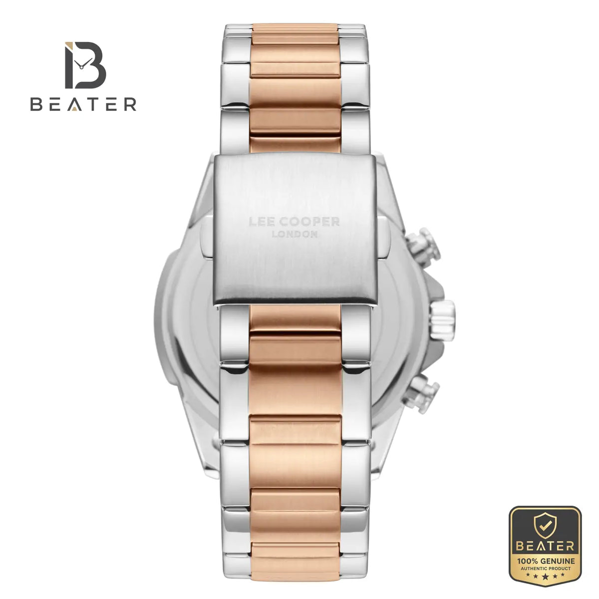 Lee Cooper LC08240.530 Men's Silver Metal Strap Watch - View 3 - Beater