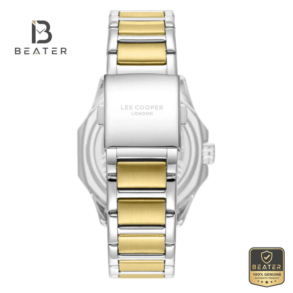 Lee Cooper LC08246.230 Men's Silver Metal Strap Watch - View 4 - Beater