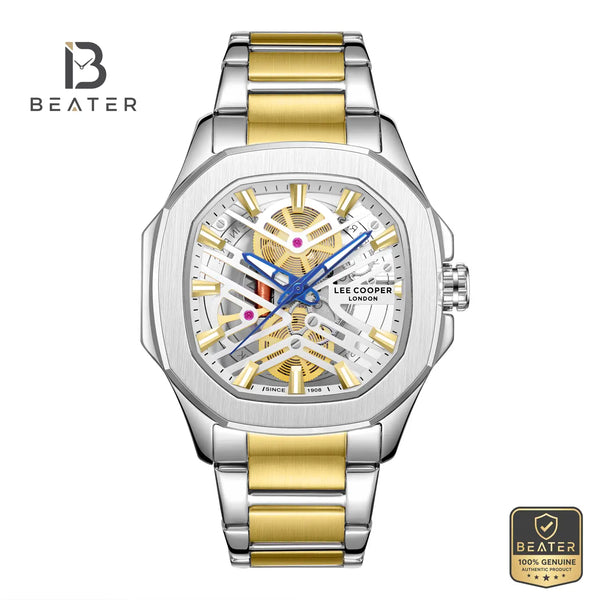 Lee Cooper LC08246.230 Men's Silver Metal Strap Watch - Beater