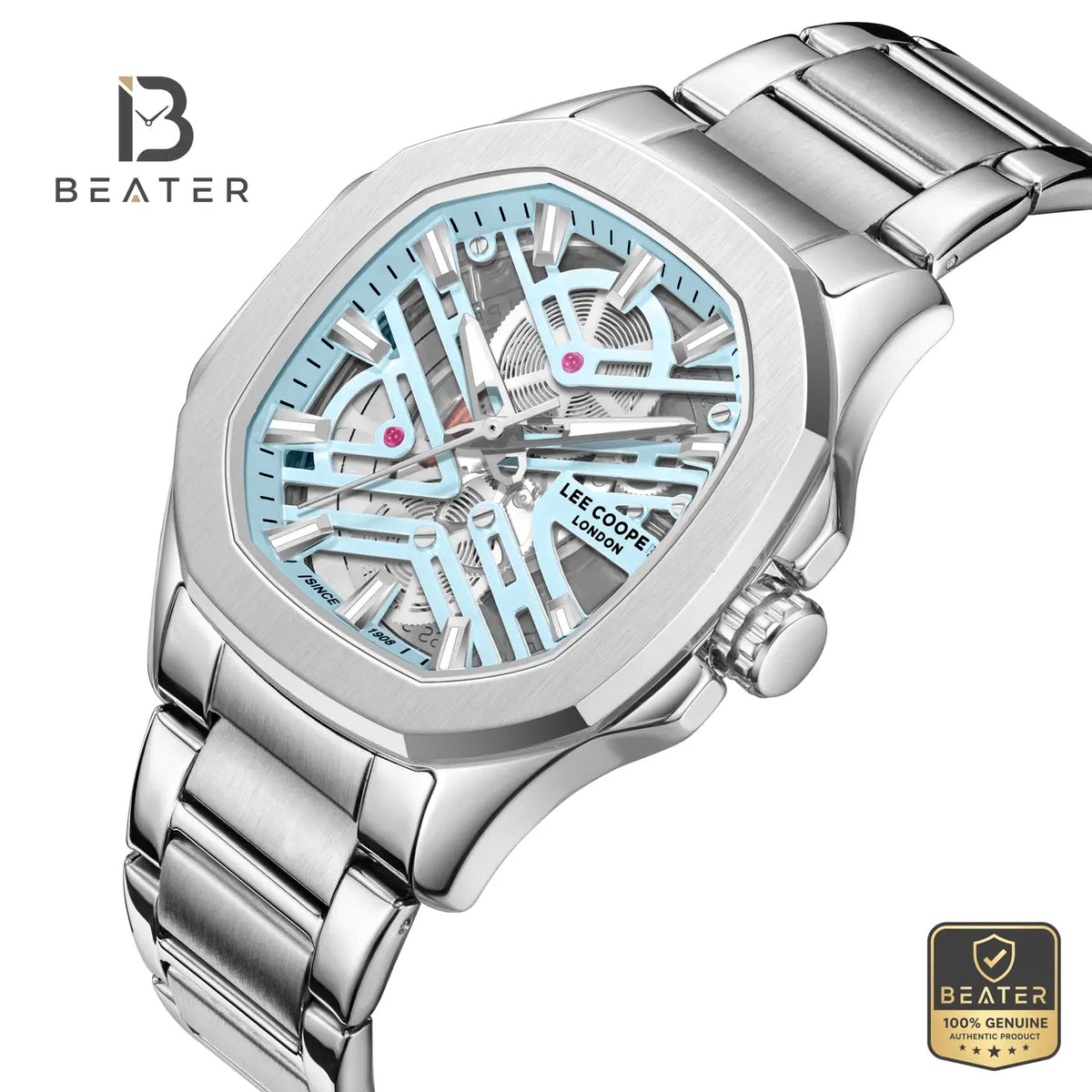 Lee Cooper LC08246.300 Men's Blue Dial Metal Bracelet Watch - View 2 - Beater