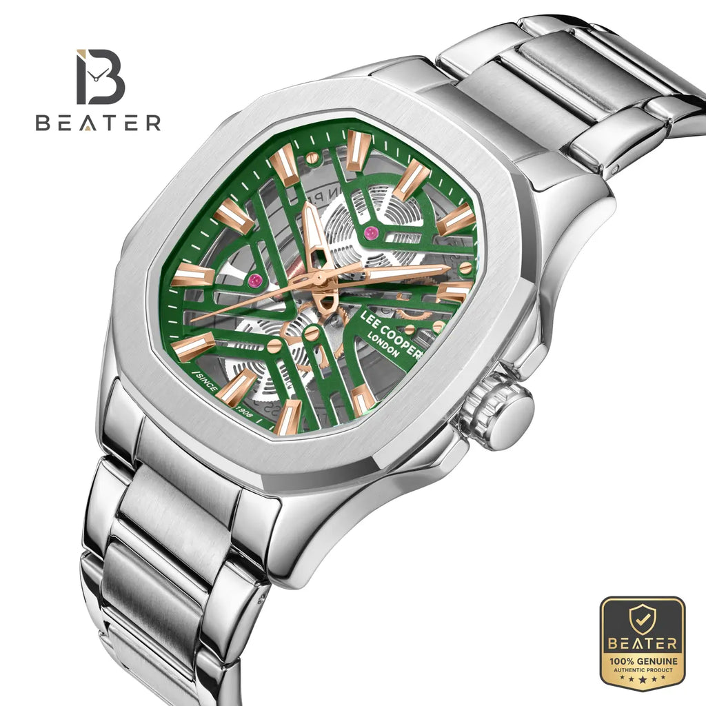 Lee Cooper LC08246.370 Men's Dark Green Metal Bracelet Watch - View 2 - Beater