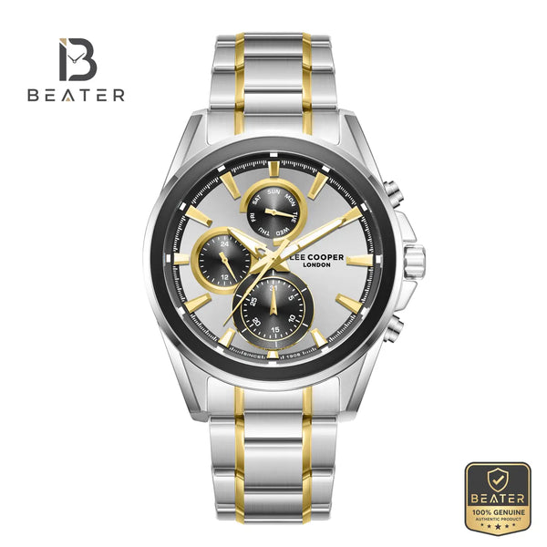 Lee Cooper LC08249.230 Men's Silver Metal Bracelet Watch - Beater