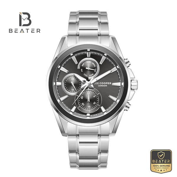 Lee Cooper LC08249.350 Men's Black Metal Bracelet Watch - Beater