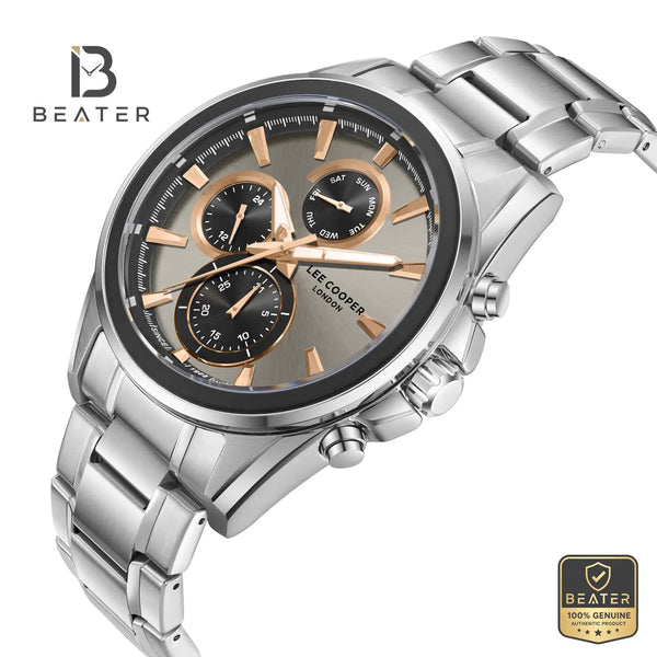 Lee Cooper LC08249.360 Men's Beige Metal Strap Watch - View 2 - Beater