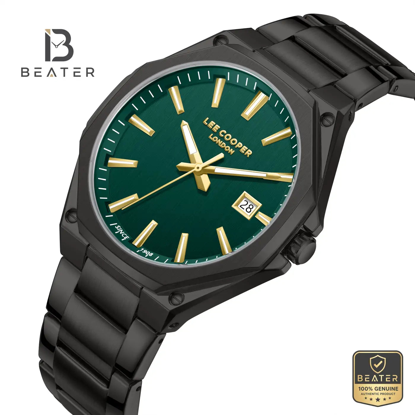 Lee Cooper LC08252.070 Men's Dark Green Metal Strap Watch Secondary image