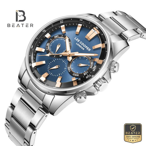 Lee Cooper LC08253.300 Men's Dark Blue Metal Bracelet Watch - View 2 - Beater