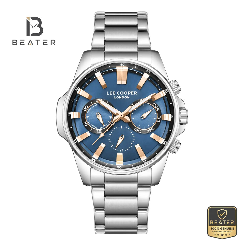 Lee Cooper LC08253.300 Men's Dark Blue Metal Bracelet Watch - Beater