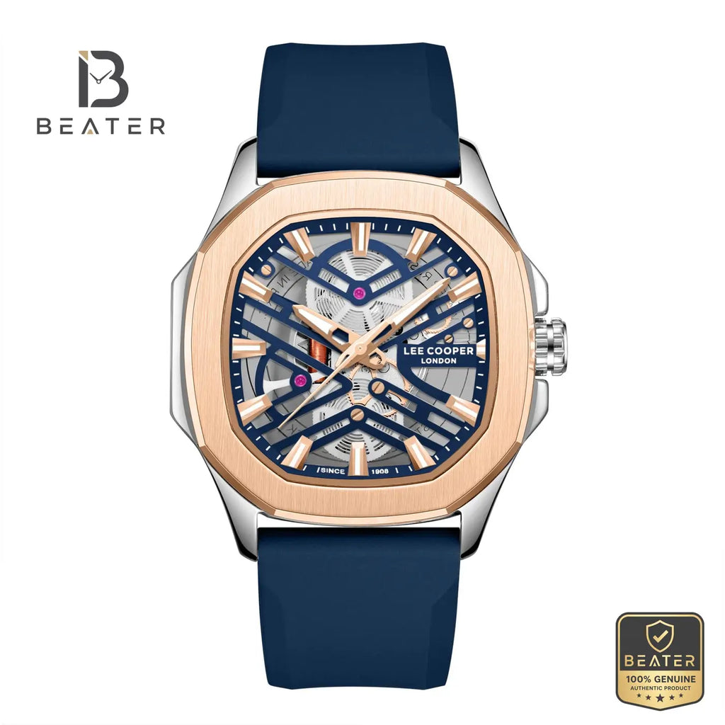 Lee Cooper LC08254.599 Men's Dark Blue Silicone Strap Watch - Beater