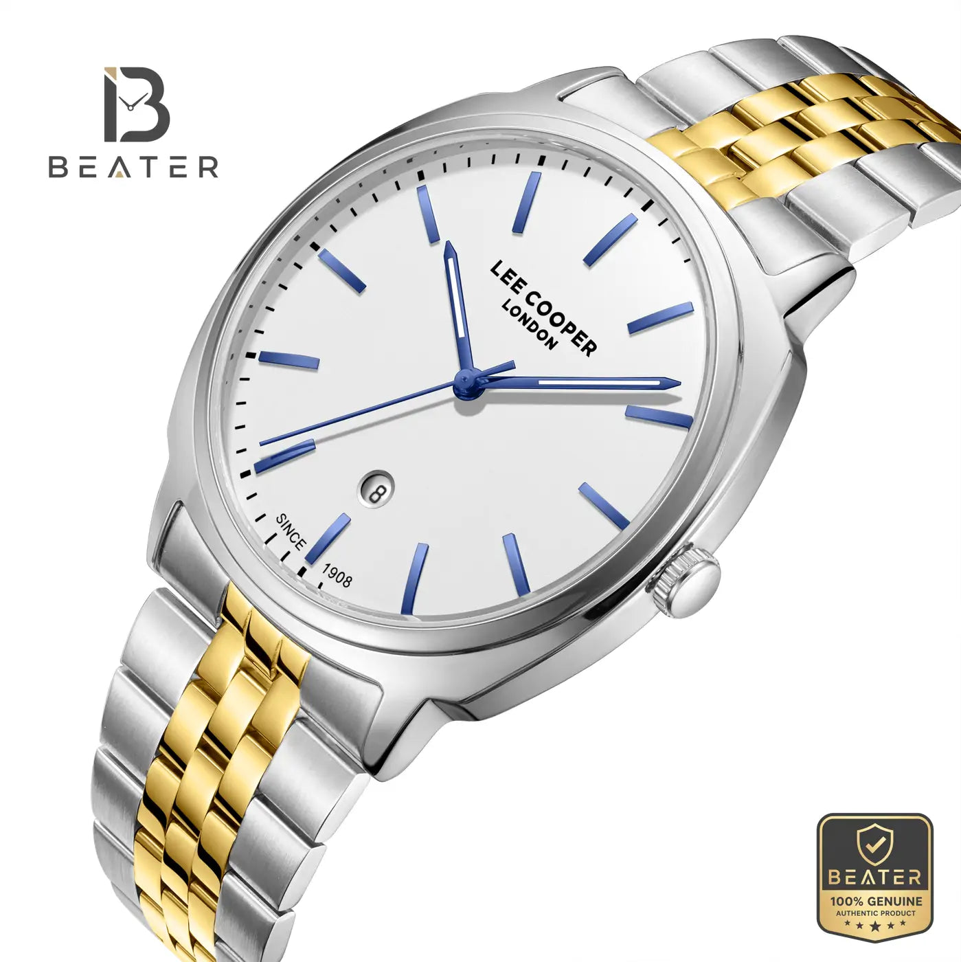 Lee Cooper LC08255.230 Men's Silver Dial Metal Strap Watch Secondary image