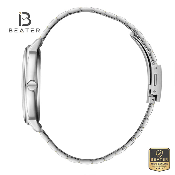 Lee Cooper LC08255.230 Men's Silver Dial Metal Strap Watch - View 3 - Beater