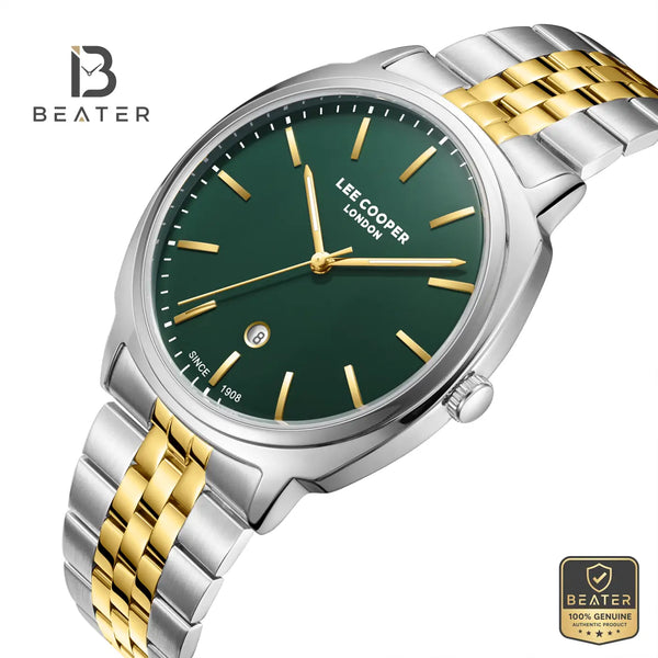 Lee Cooper LC08255.270 Men's Dark Green Metal Band Watch - View 2 - Beater