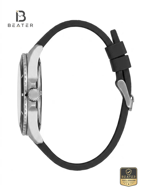 Lee Cooper LC08257.351 Men's Black Silicone Strap Watch - View 3 - Beater
