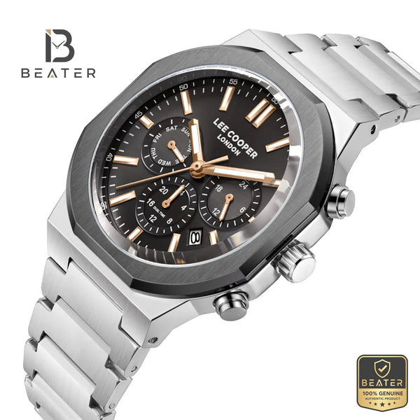 Lee Cooper LC08263.060 Men's Gun Metal Bracelet Watch - View 2 - Beater