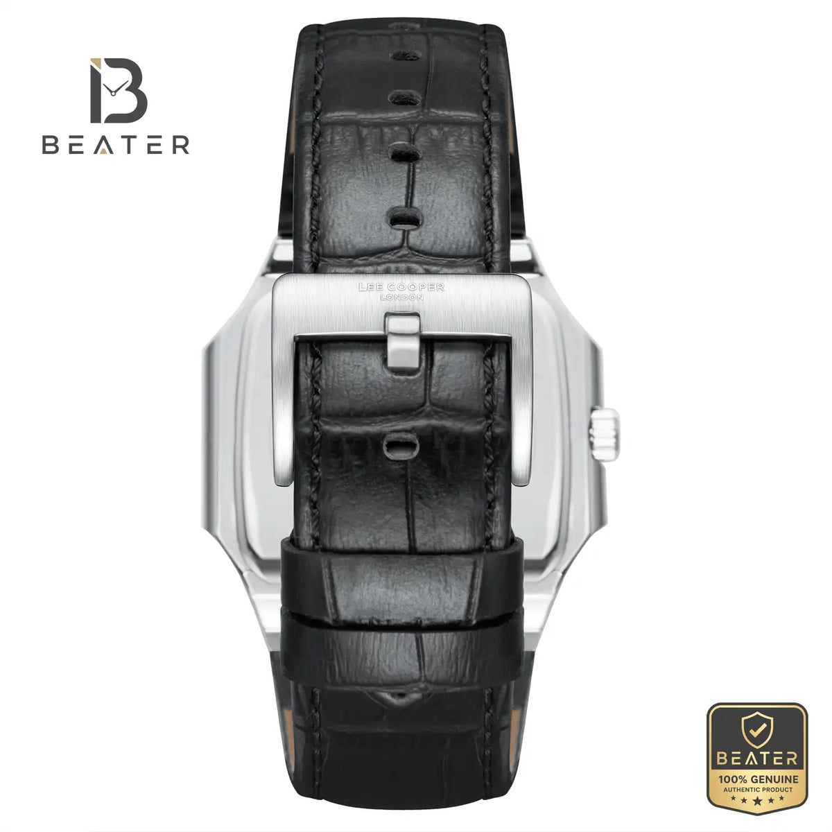 Lee Cooper LC08268.251 Men's Black Leather Strap Watch - View 4 - Beater