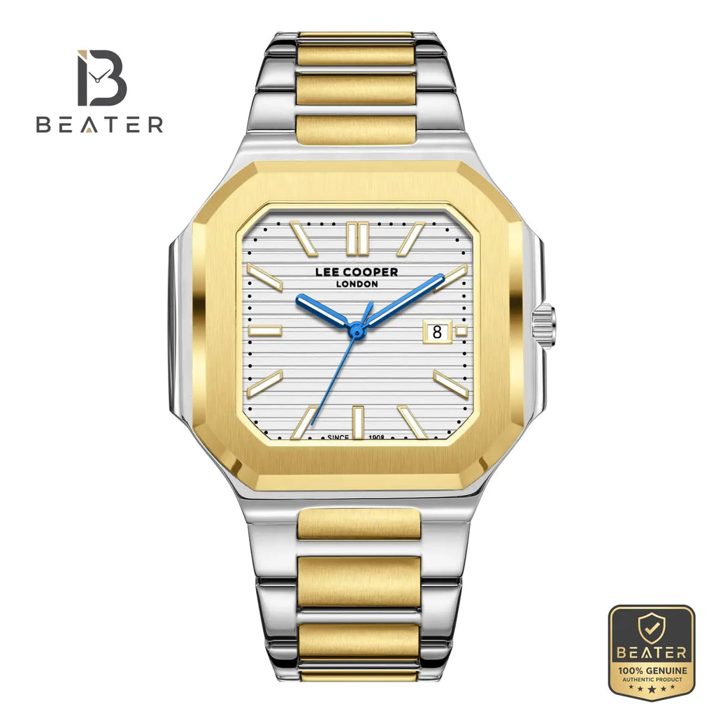 Lee Cooper LC08269.230 Men's Silver Dial Metal Bracelet Watch - Beater