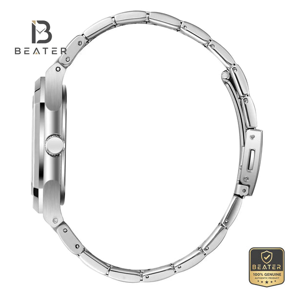 Lee Cooper LC08269.330 Men's Silver Metal Bracelet Watch - View 3 - Beater
