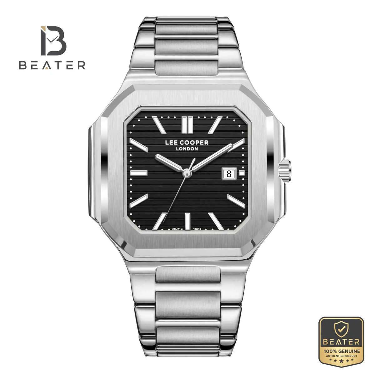 Lee Cooper LC08269.360 Men's Black Metal Bracelet Watch - Beater Main image