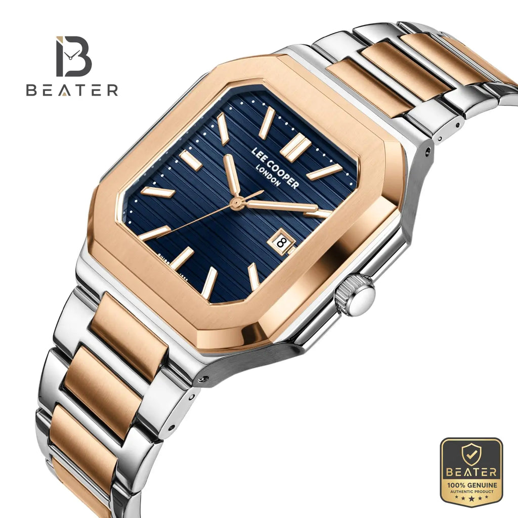 Lee Cooper LC08269.590 Men's Dark Blue Metal Bracelet Watch - View 2 - Beater