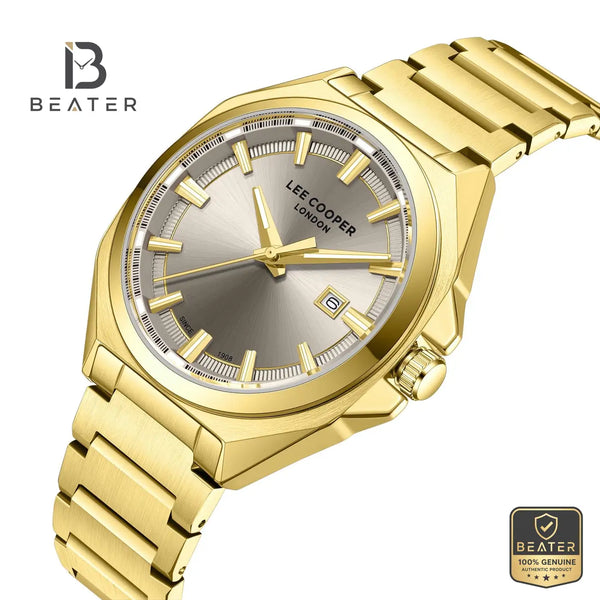 Lee Cooper LC08271.160 Men's Beige Metal Bracelet Watch - View 2 - Beater