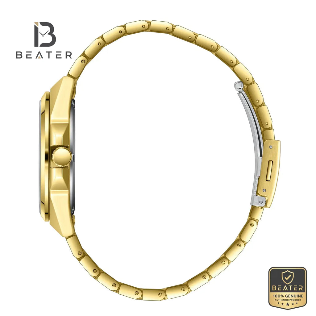 Lee Cooper LC08271.160 Men's Beige Metal Bracelet Watch - View 3 - Beater