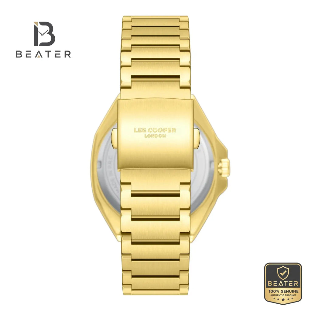 Lee Cooper LC08271.160 Men's Beige Metal Bracelet Watch - View 4 - Beater