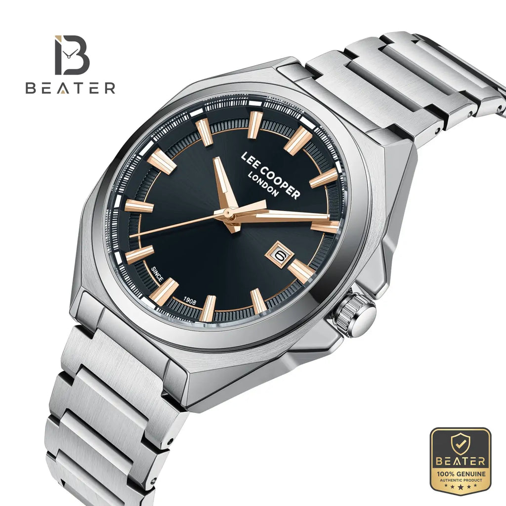 Lee Cooper LC08271.360 Men's Grey Metal Bracelet Watch - View 2 - Beater