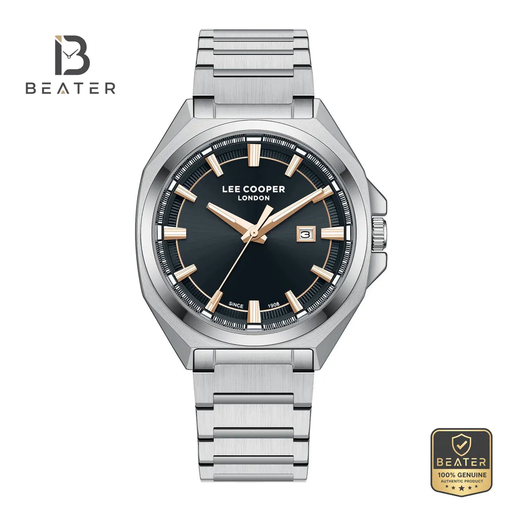 Lee Cooper LC08271.360 Men's Grey Metal Bracelet Watch - Beater