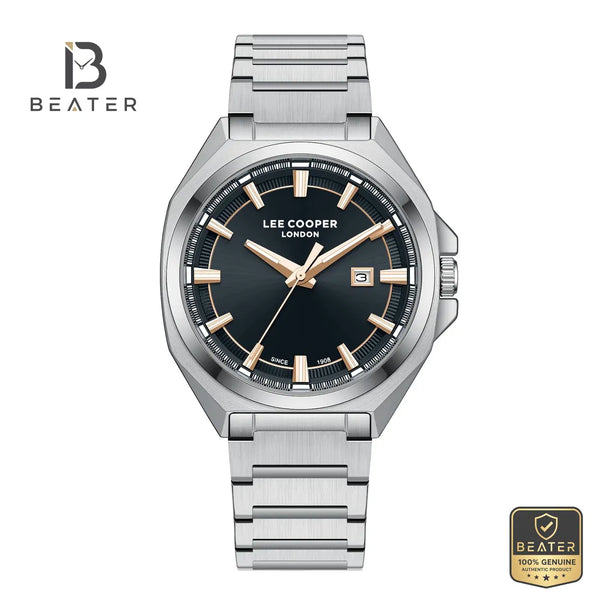 Lee Cooper LC08271.360 Men's Grey Metal Bracelet Watch - Beater