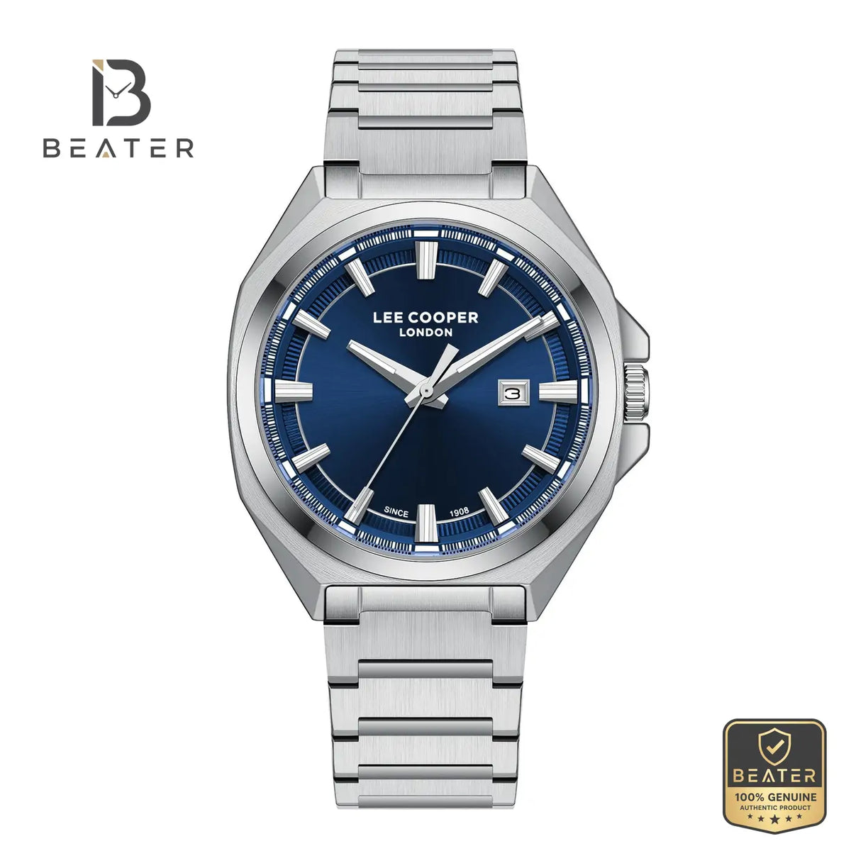 Lee Cooper LC08271.390 Men's Dark Blue Metal Bracelet Watch - Beater Main image
