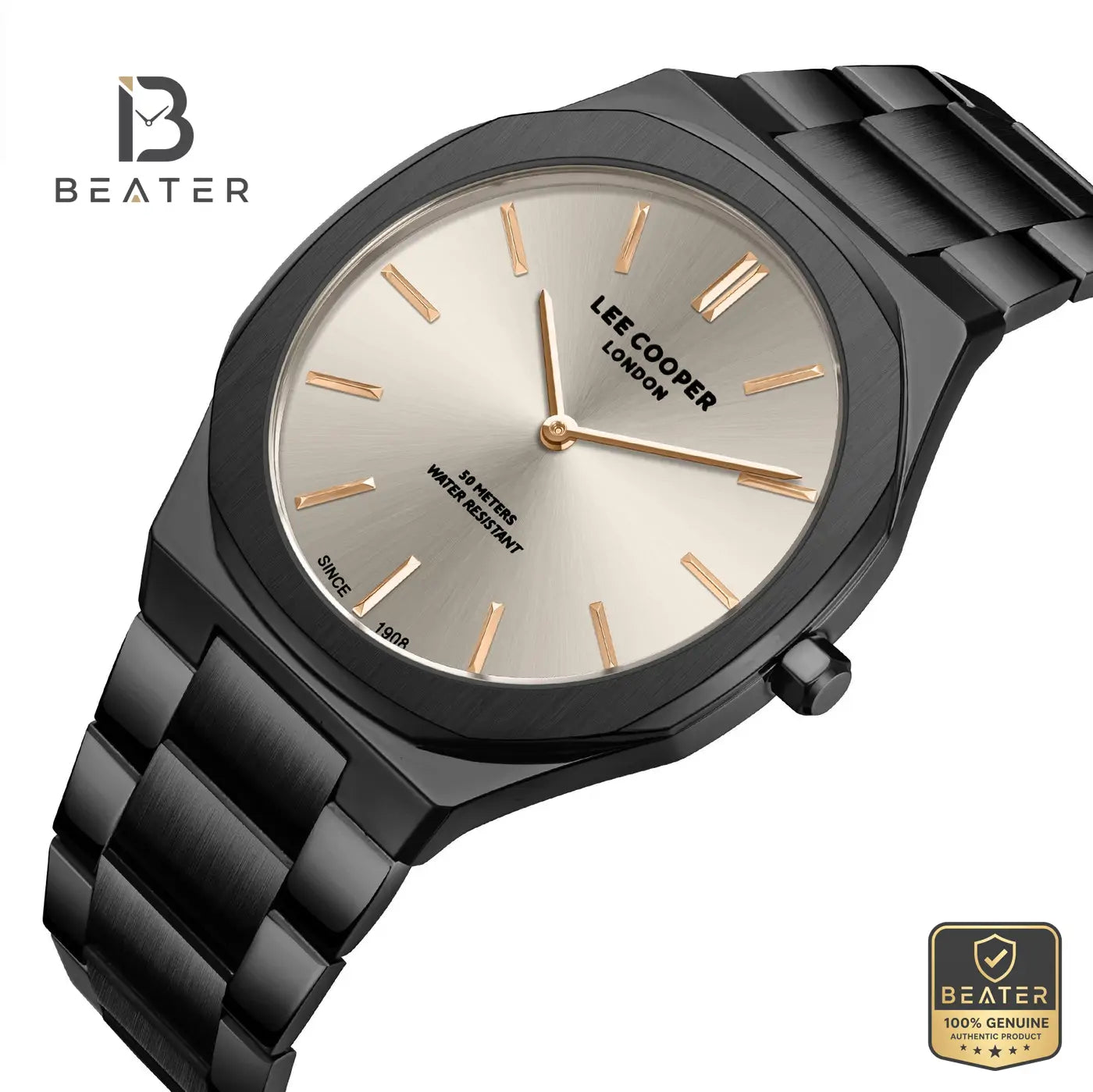 Lee Cooper LC08275.060 Men's Beige Metal Bracelet Watch Secondary image