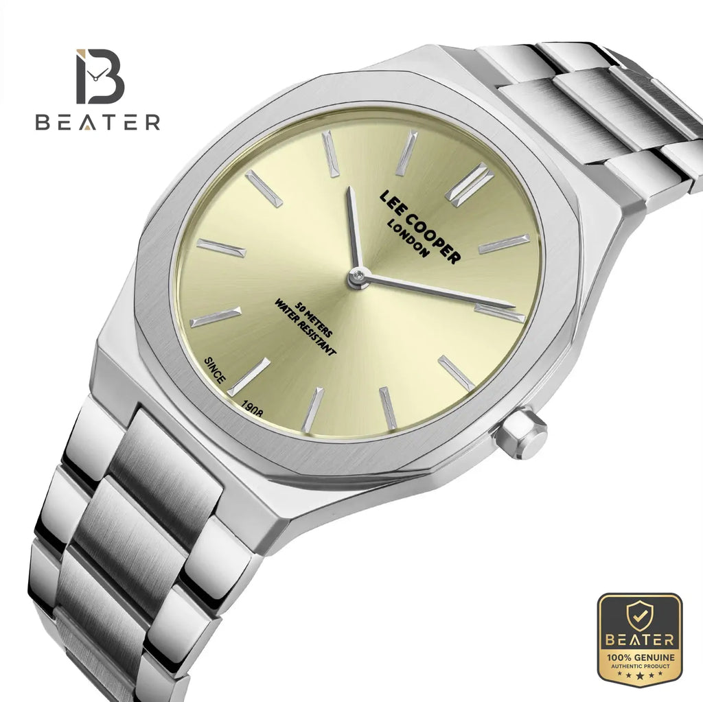 Lee Cooper LC08275.310 Men's Gold Dial Metal Strap Watch - View 2 - Beater