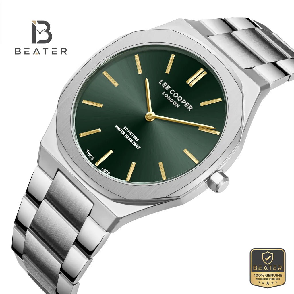 Lee Cooper LC08275.370 Men's Dark Green Metal Strap Watch - View 2 - Beater