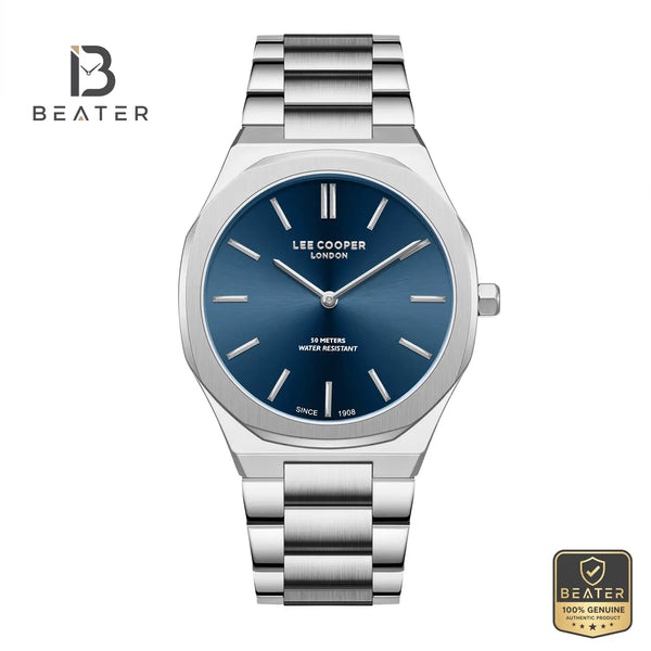 Lee Cooper LC08275.390 Men's Dark Blue Metal Bracelet Watch - Beater