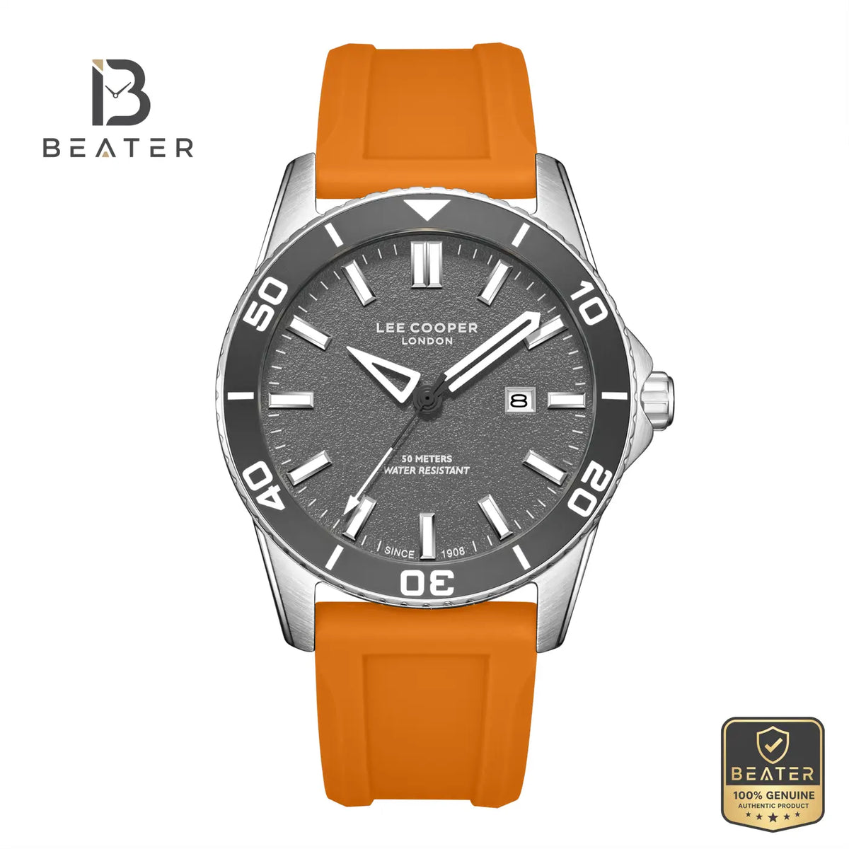 Lee Cooper LC08278.360 Men's Gun Dial Silicone Strap Watch - Beater