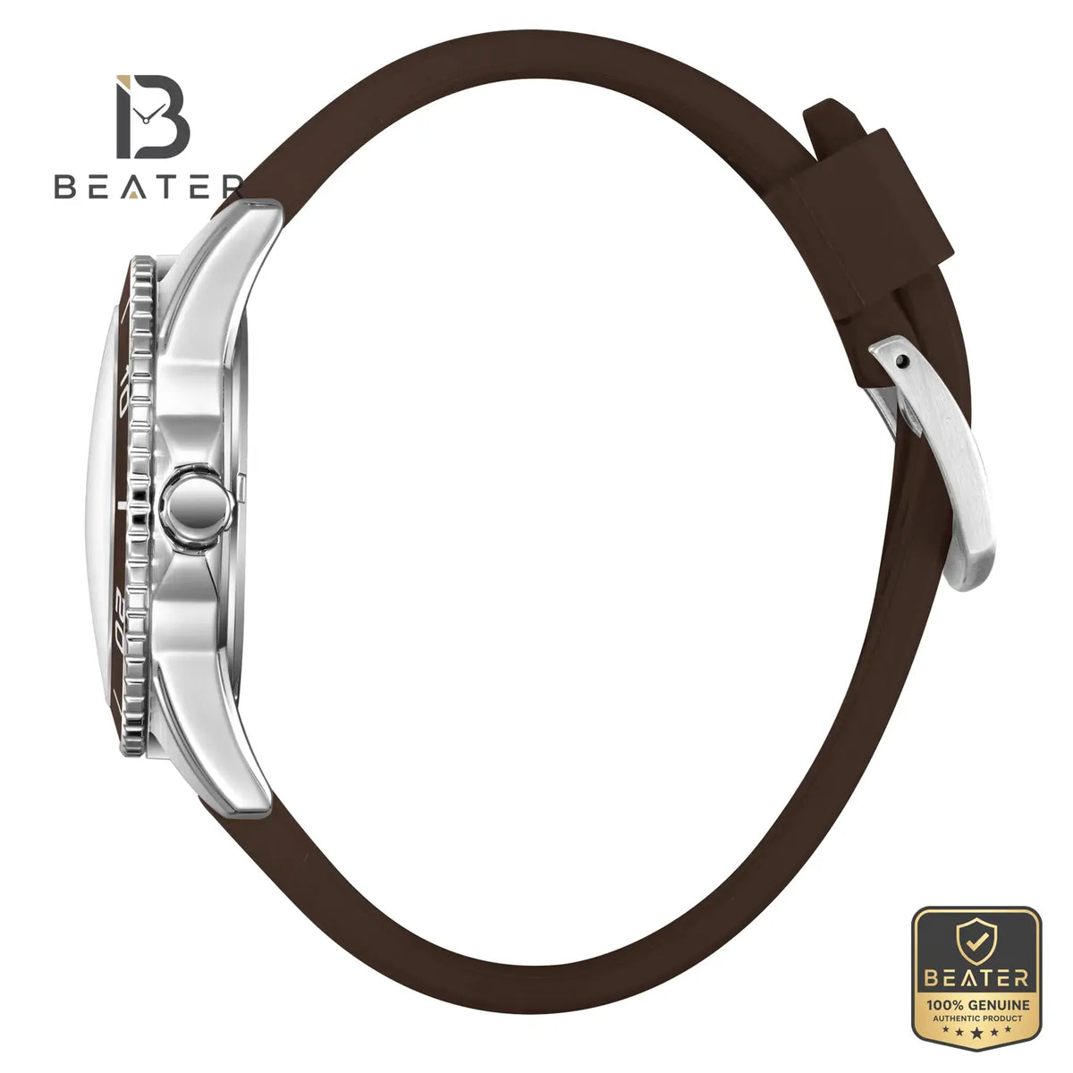 Lee Cooper LC08278.362 Men's Beige Silicone Strap Watch - View 3 - Beater