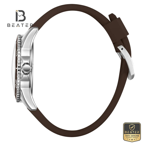 Lee Cooper LC08278.362 Men's Beige Silicone Strap Watch - View 3 - Beater