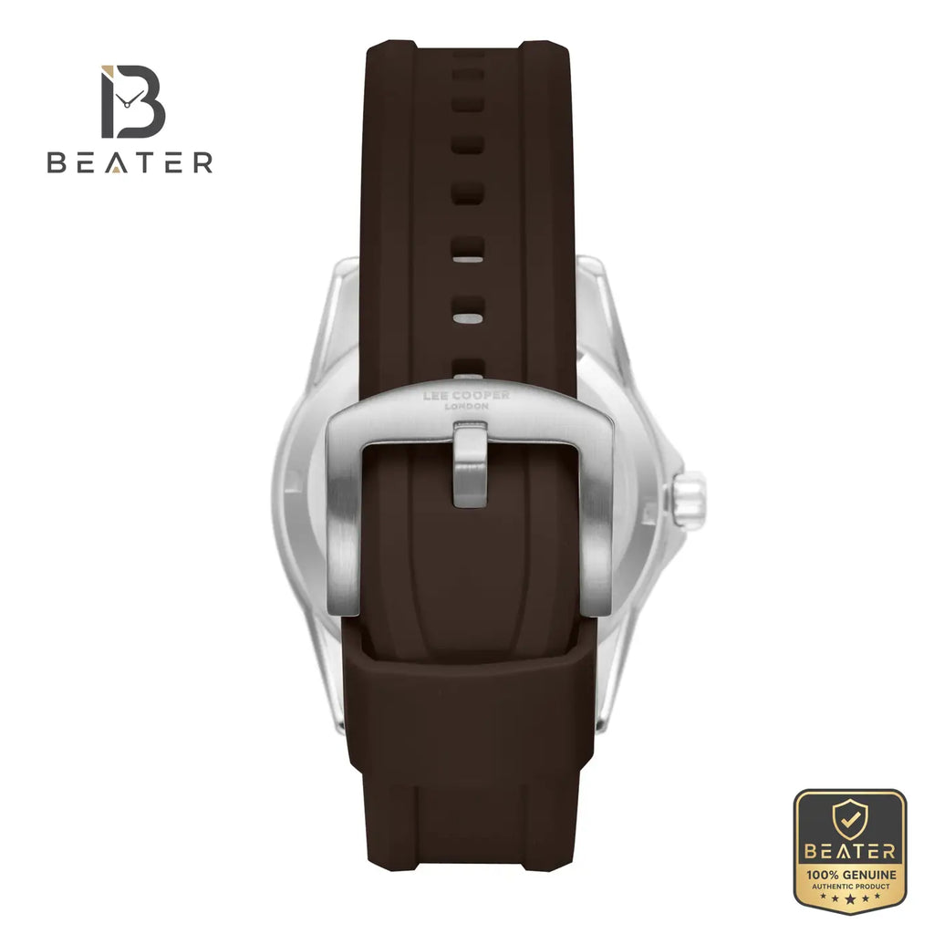 Lee Cooper LC08278.362 Men's Beige Silicone Strap Watch - View 4 - Beater