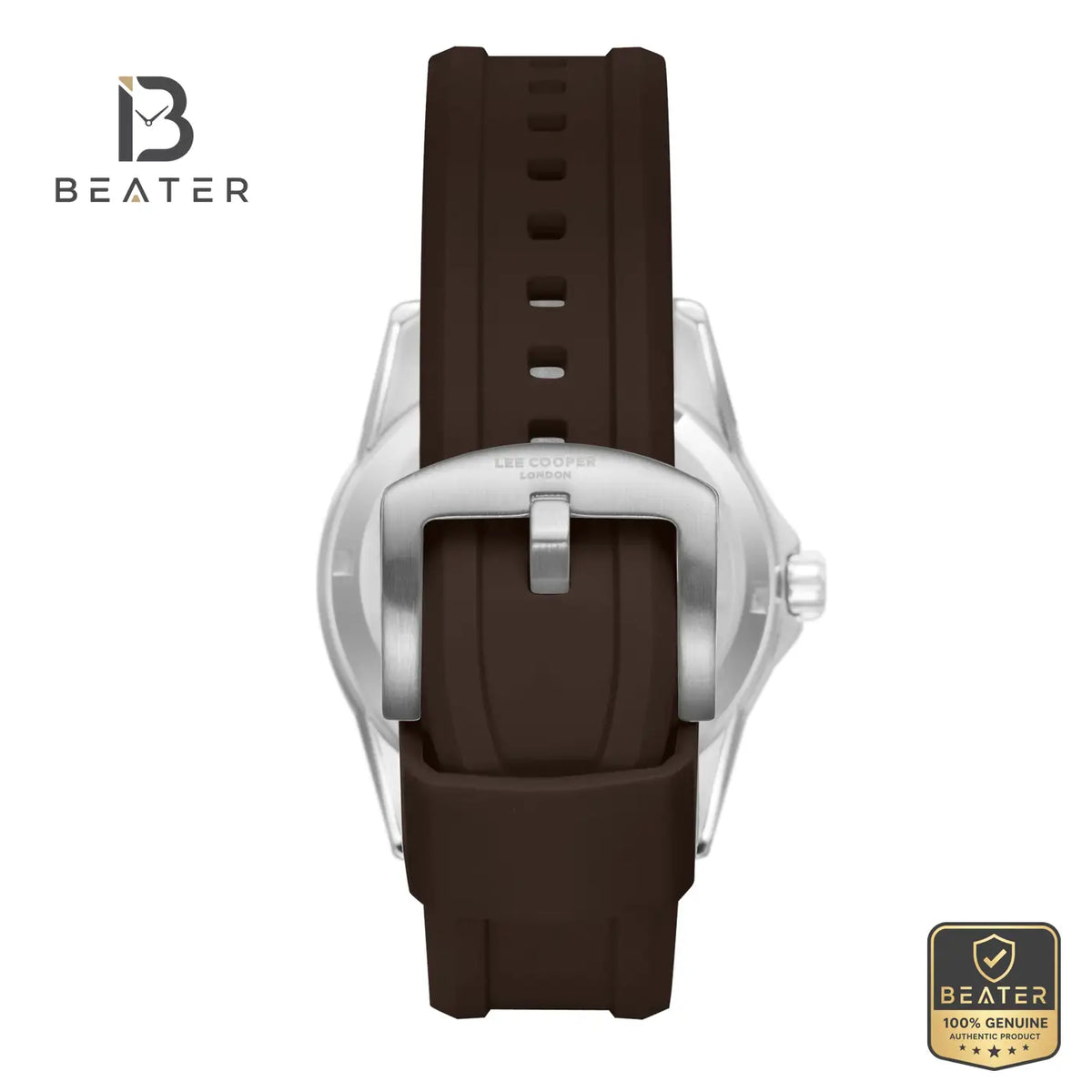 Lee Cooper LC08278.362 Men's Beige Silicone Strap Watch - View 4 - Beater