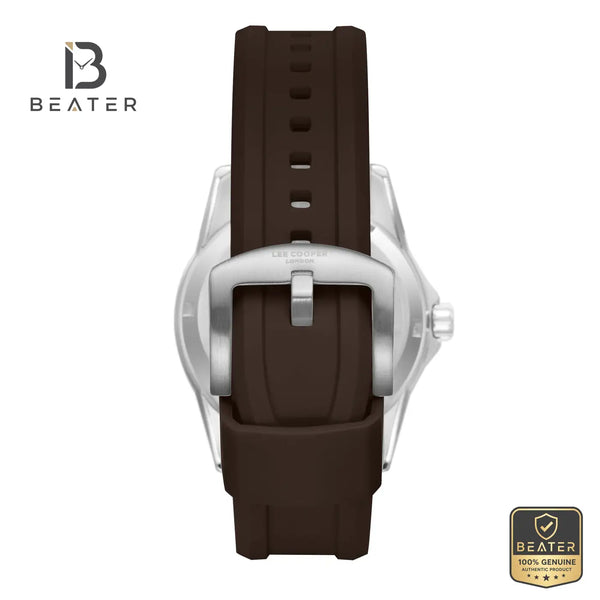 Lee Cooper LC08278.362 Men's Beige Silicone Strap Watch - View 4 - Beater