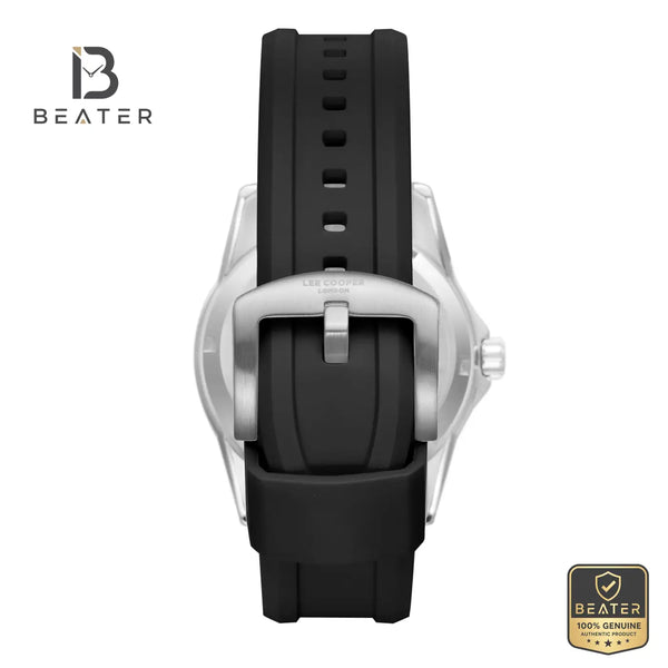 Lee Cooper LC08278.371 Men's Dark Green Silicone Strap Watch - View 4 - Beater