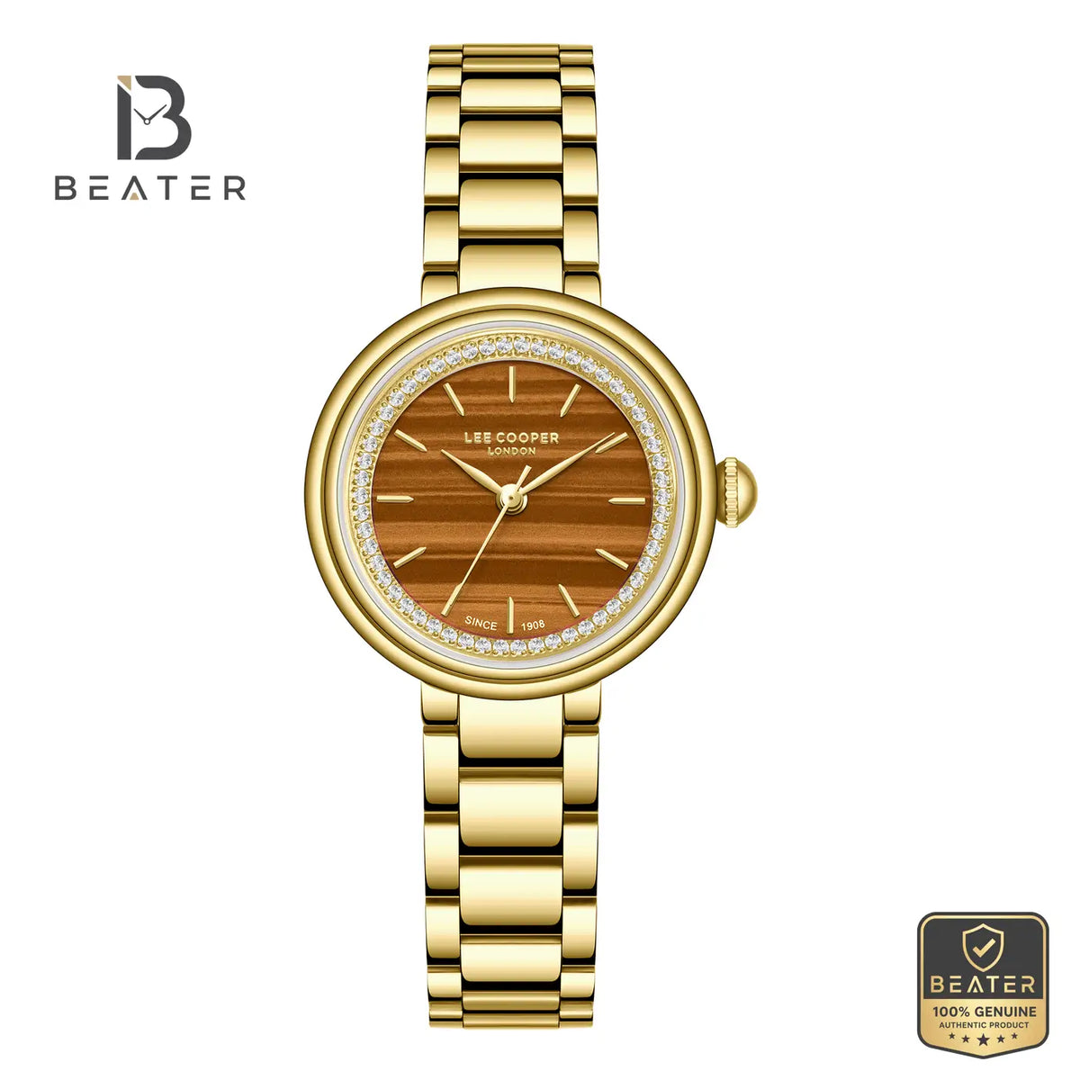 Lee Cooper LC08279.140 Women's Dark Brown Malakyt Metal Bracelet Watch - Beater