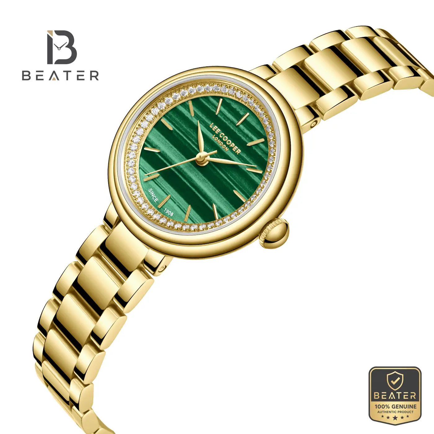 Lee Cooper LC08279.170 Women's Dark Green Metal Strap Watch Secondary image