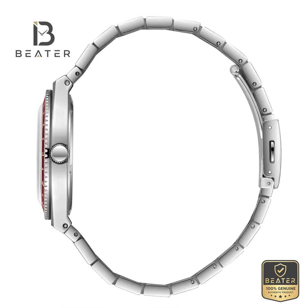Lee Cooper LC08284.380 Men's Red Metal Strap Watch - View 3 - Beater
